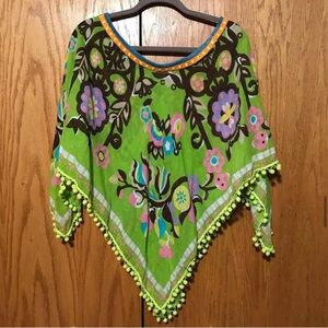 💚 Green Floral Poncho 💚
